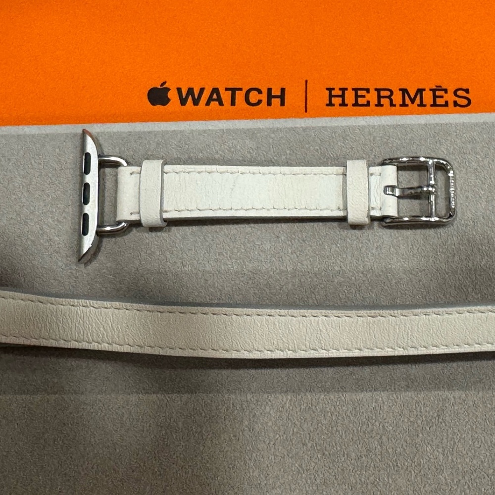 CYBER WEEK SALE! AUTHENTIC Hermes Ivory Leather Wrap Watch Band